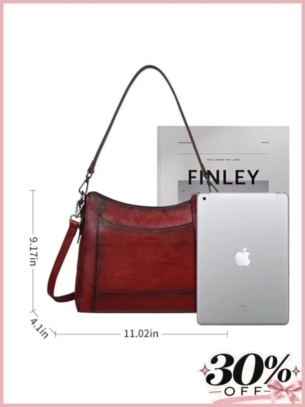 Genuine Leather Crossbody Shoulder Bag Adjustable Strap Everyday Purse